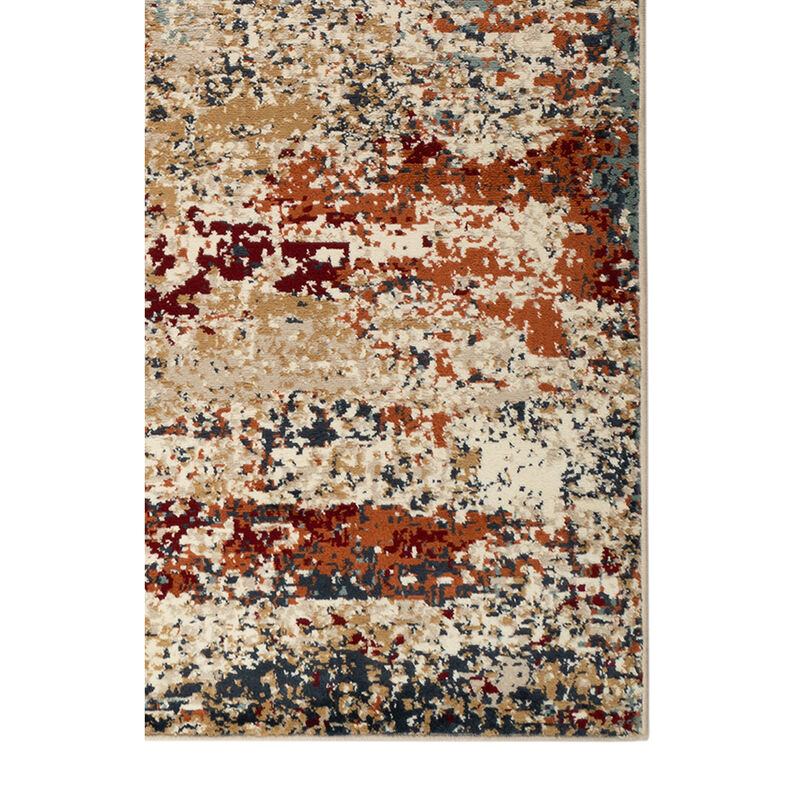 Allure Bastia Orange Abstract Area Rug