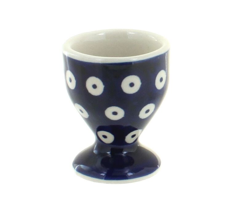 Blue Rose Polish Pottery Garden Bouquet Egg Cup