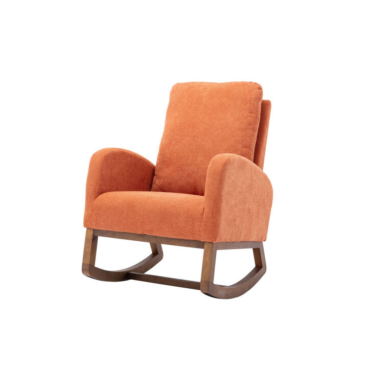 living room Comfortable rocking chair living room chair Orange