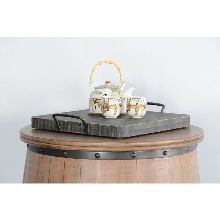 Sunny Designs Black Sand Ottoman Tray