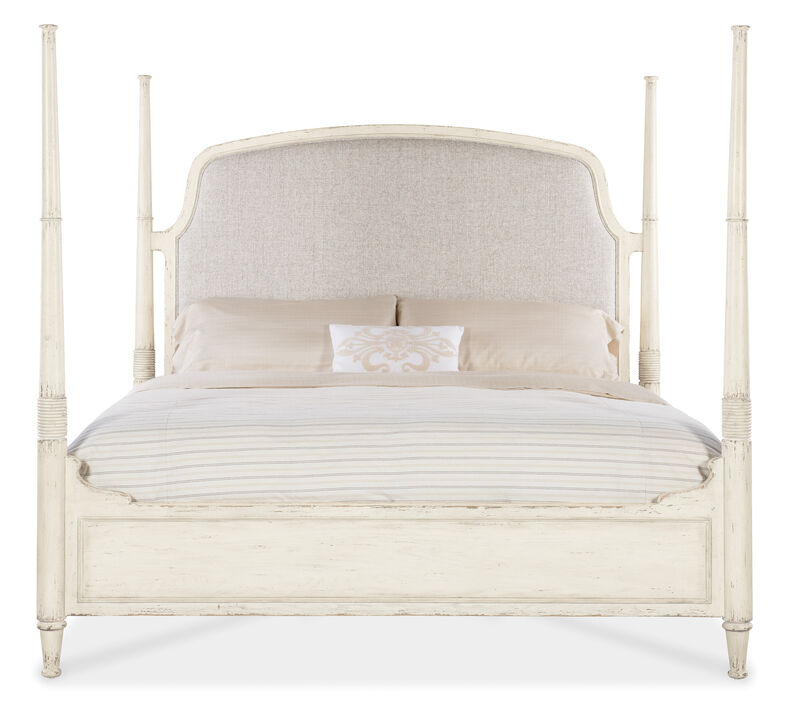 Americana Queen Upholstered Poster Bed