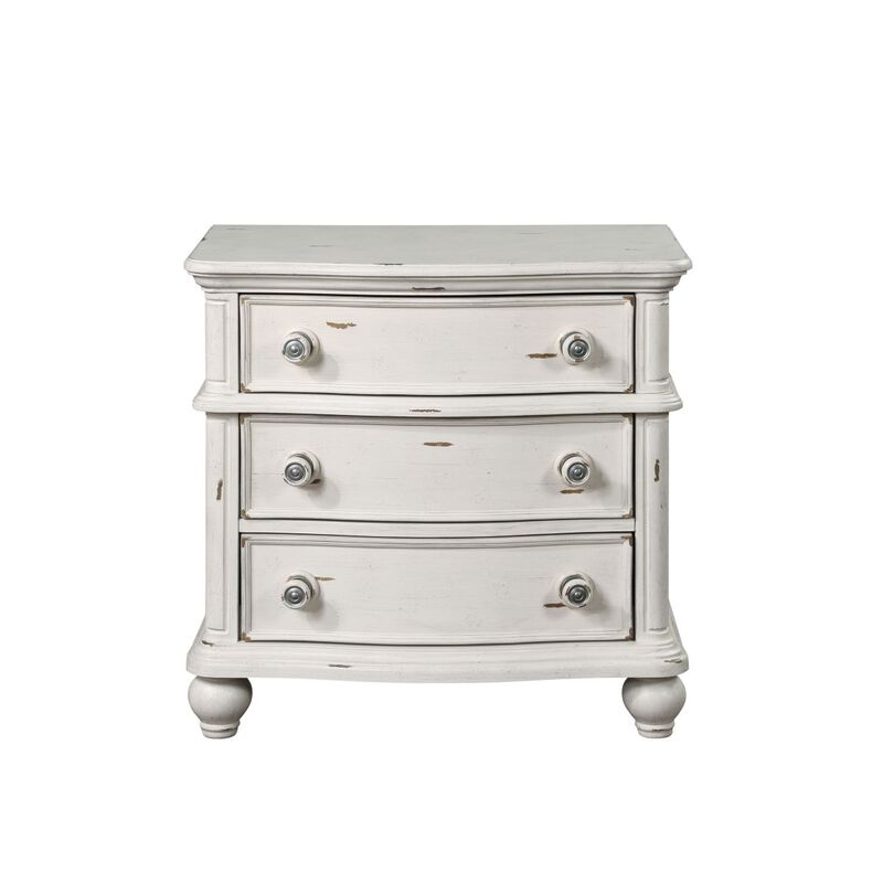 Jaqueline NIGHTSTAND Antique White Finish BD01434