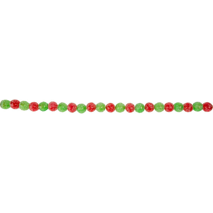 6' Red and Green Glittered Candy Drop Christmas Garland   Unlit