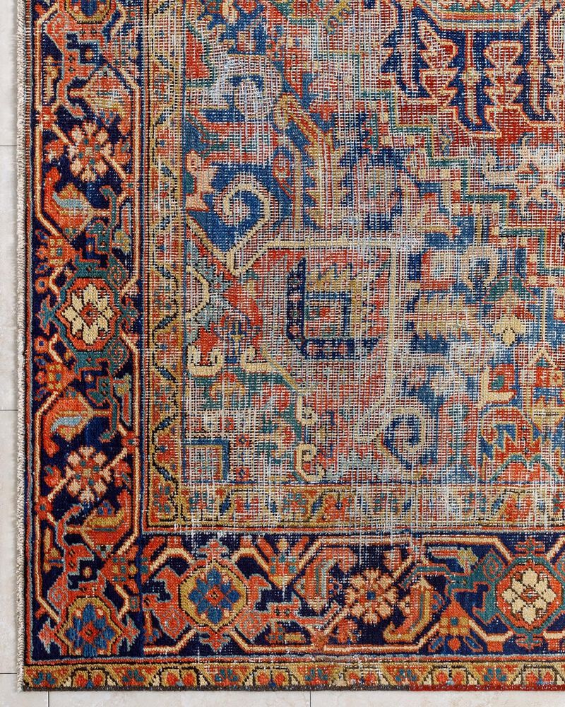 District Loom Antique Persian Heriz area rug-Selina