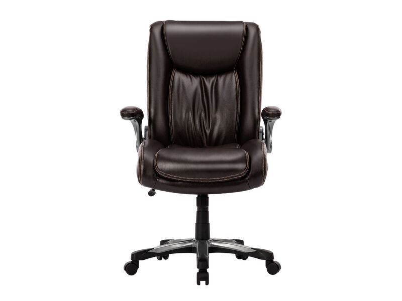 Executive Office Chair 400lbs, Big and Tall Home Office Chair with Space-Saving Flip-Up Arms