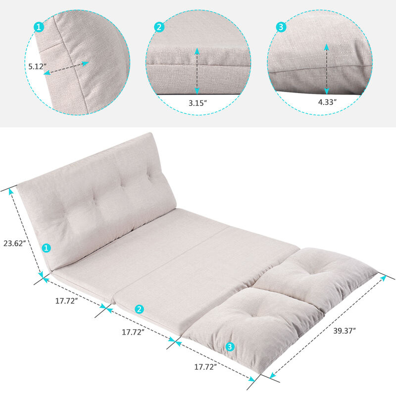 Merax Adjustable Thicken Floor Couch Sofa