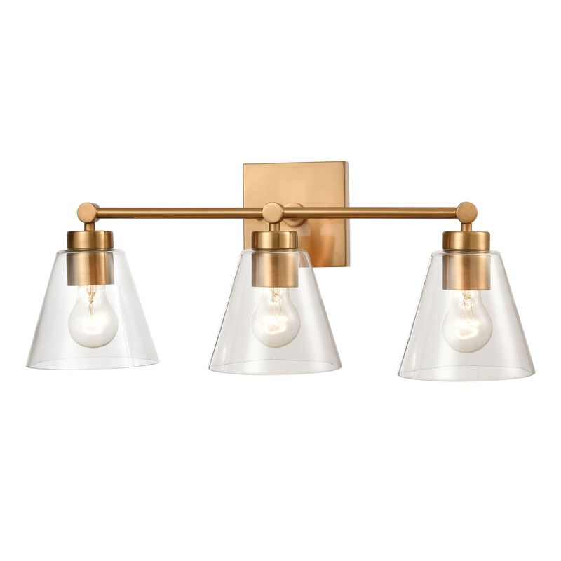 East Point 24'' Wide 3-Light Brass Vanity Light