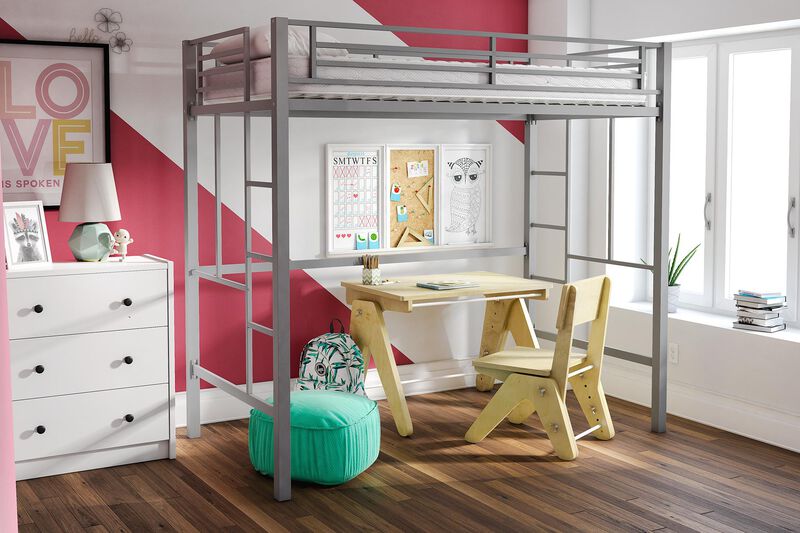 Atwater Living Grace Twin Metal Loft Bed