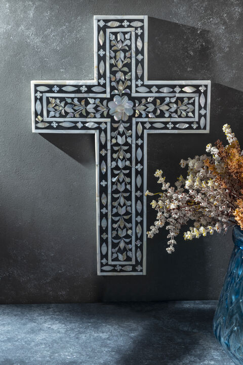 Jodhpur Mother of Pearl Wall Cross