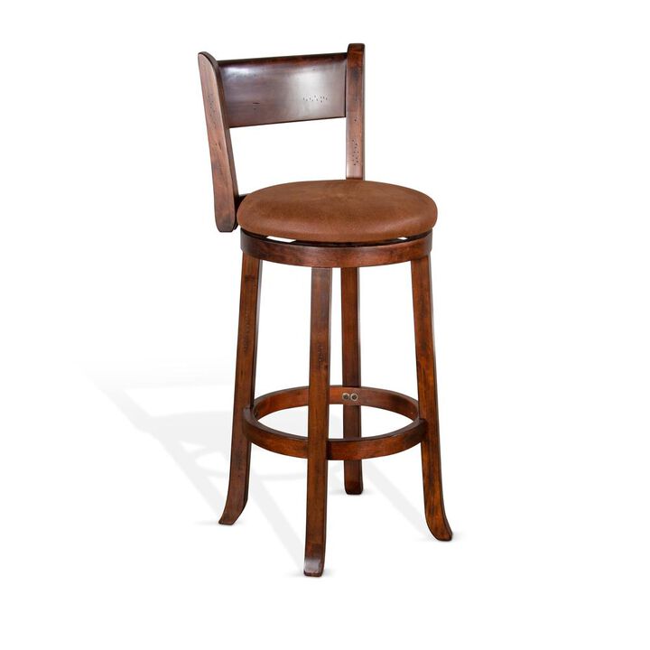 Sunny Designs Swivel Barstool with Cushion Seat