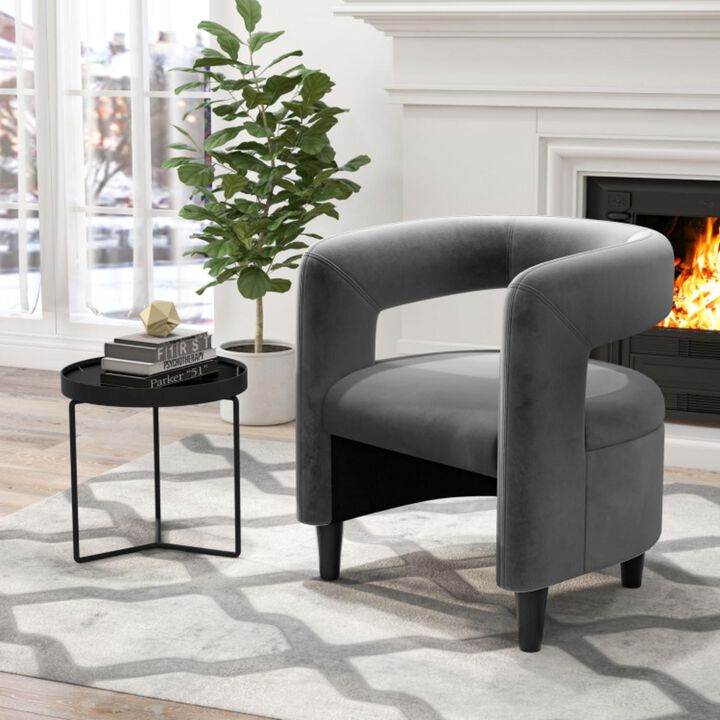 Hivvago Comfy Accent Armchair with Footrest