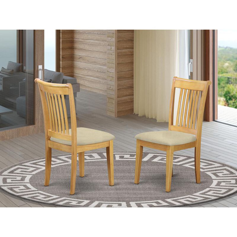 East West Furniture Dining Chair Oak, POC-OAK-C