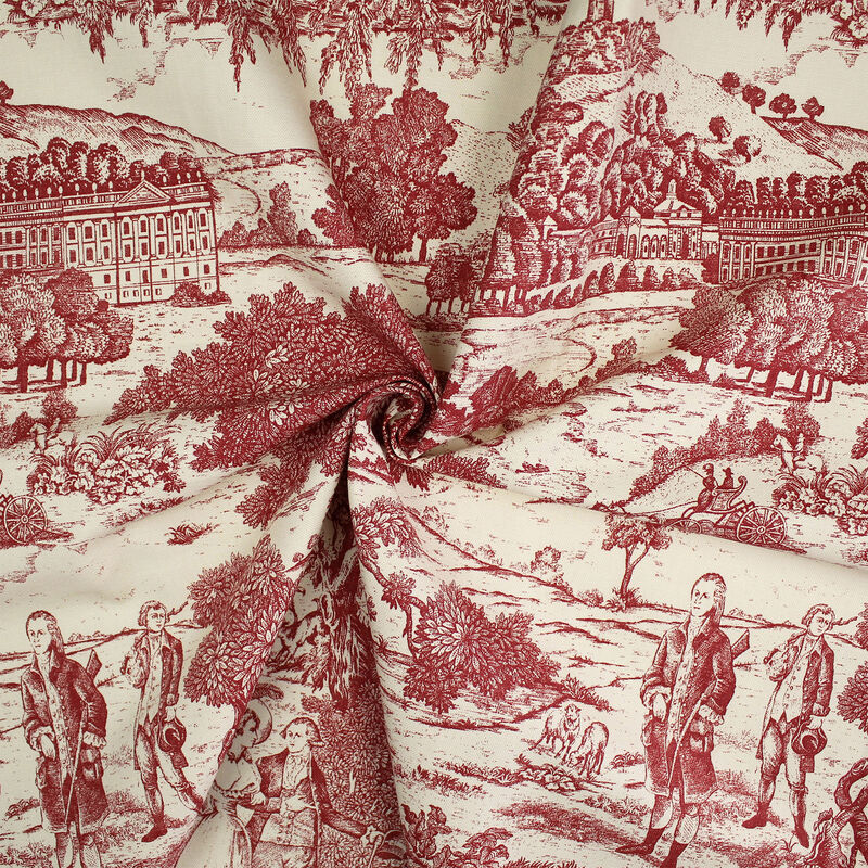 6ix Tailors Fine Linens Beau Toile Red Decorative Throw Pillows