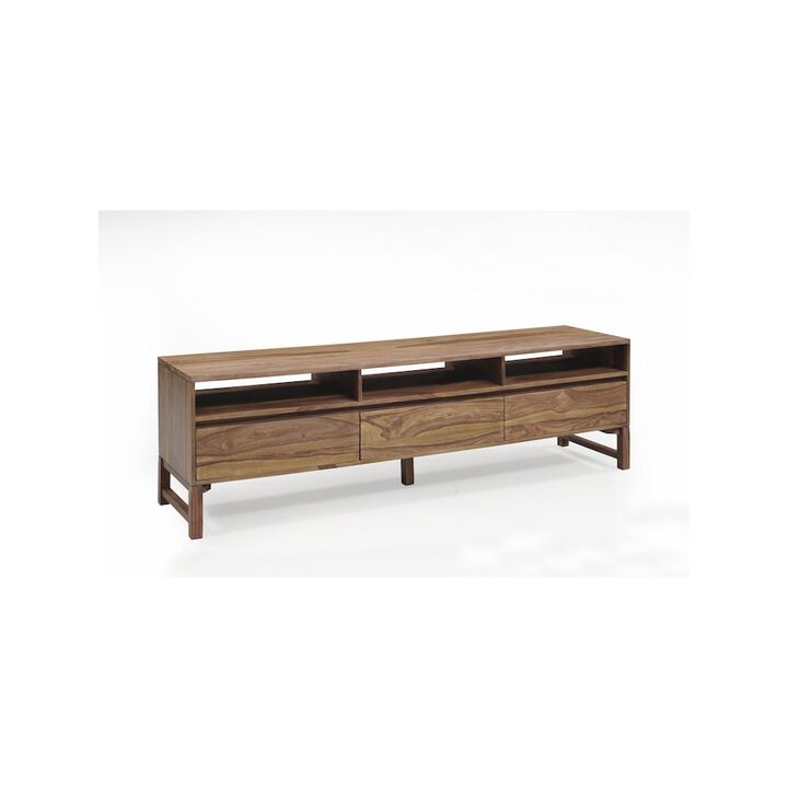Porter Designs Urban Solid Sheesham Wood TV Stand, Brown