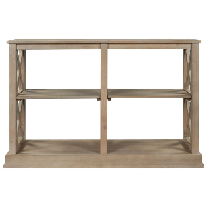 Merax Chic Style 3-Tier Open Shelves Console Table