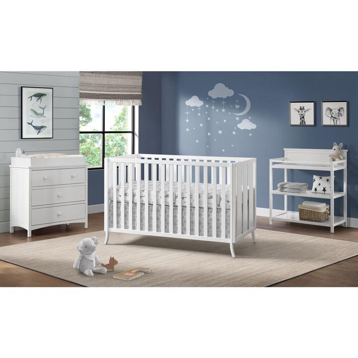 Oxford Baby Arlie 4 In 1 Convertible Crib White