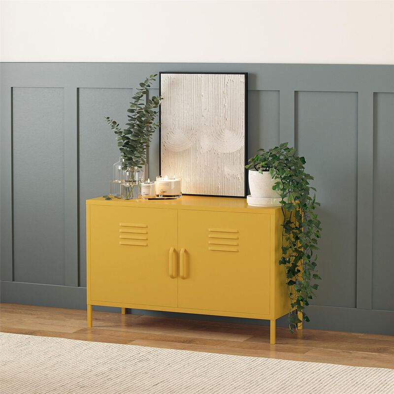 Shadwick Wide 2 Door Metal Locker Accent Cabinet