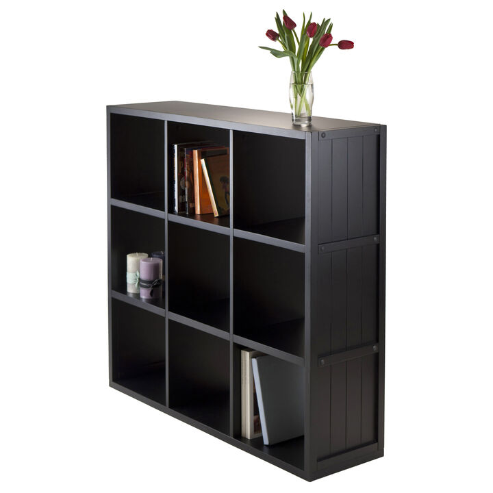 Winsome Shelf Cube Shelf with Wainscoting Panel