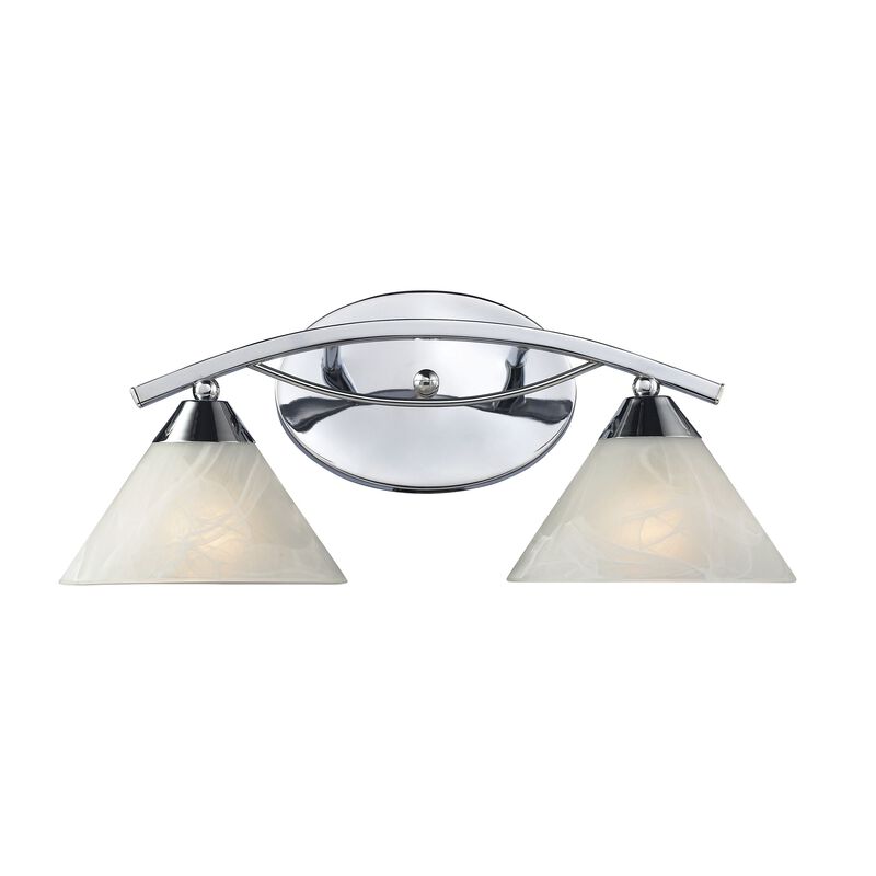 Elysburg 18'' Wide 2-Light Chrome Vanity Light