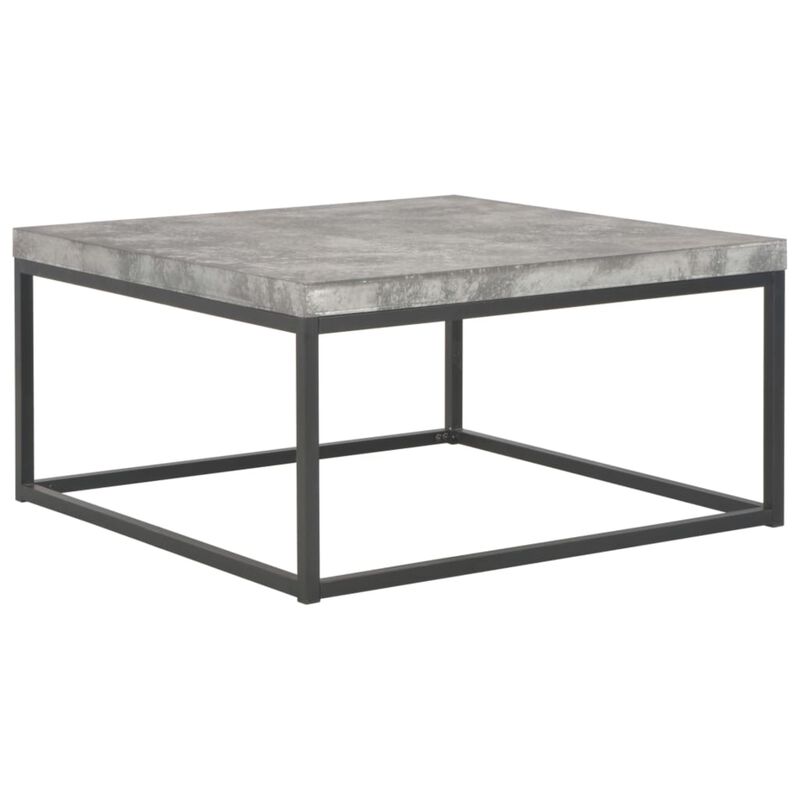 vidaXL Coffee Table 29.5"x29.5"x15" Concrete Look