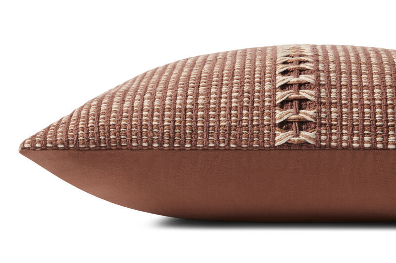 Harvey PCJ0018 Rust /Multi 18''x18'' Down Pillow by Chris Loves Julia x Loloi, Set of Two