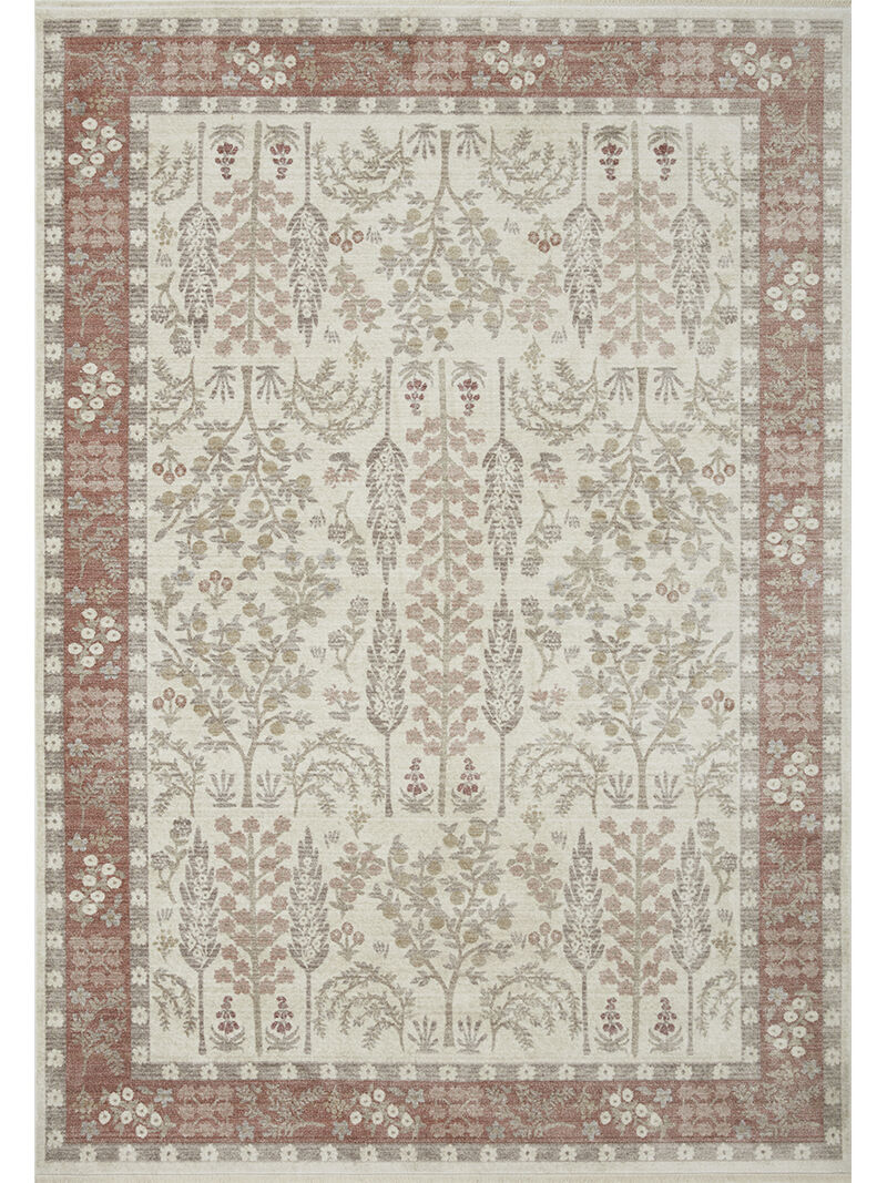Holland HLD01 Rust 18" x 18" Sample Rug by Rifle Paper Co.