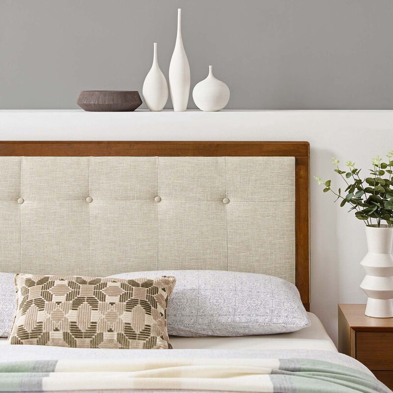 Modway - Draper Tufted Queen Fabric and Wood Headboard