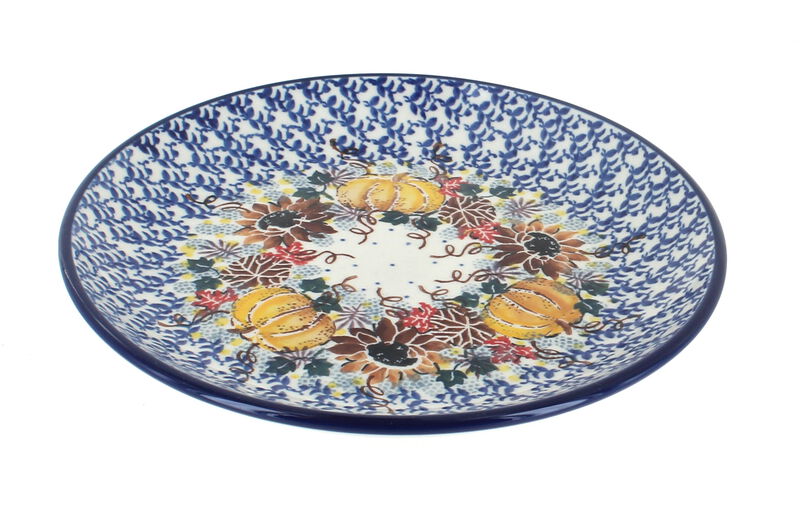 Blue Rose Polish Pottery Blush Bouquet Dessert Plate