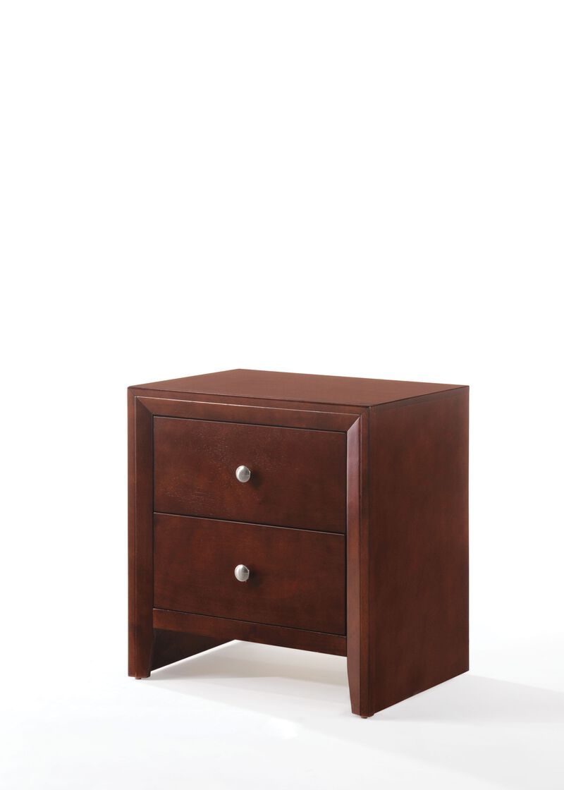 ACME Ilana Nightstand, Brown Cherry