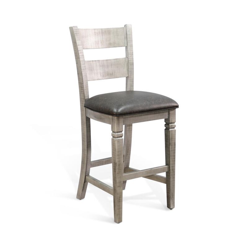 Sunny Designs Bar Ladderback Barstool, Cushion Seat