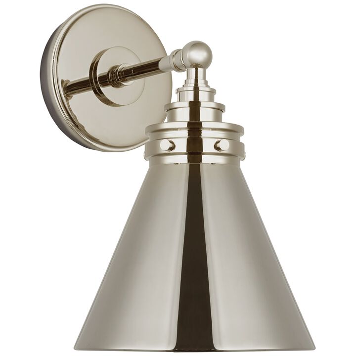 Parkington Small Single Wall Light in Polished Nickel