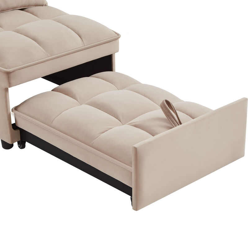 Merax Single Sofa Bed Futon with Storage Pockets