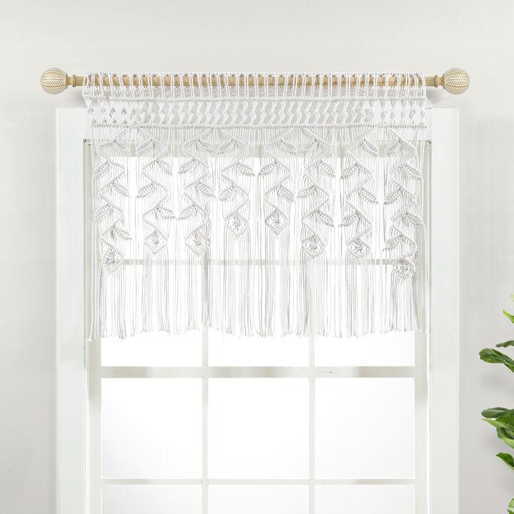  Lush Decor Coastal Chic Scallop Edge Window Curtain Panel Pair,  52 W x 84 L, Navy & White : Home & Kitchen