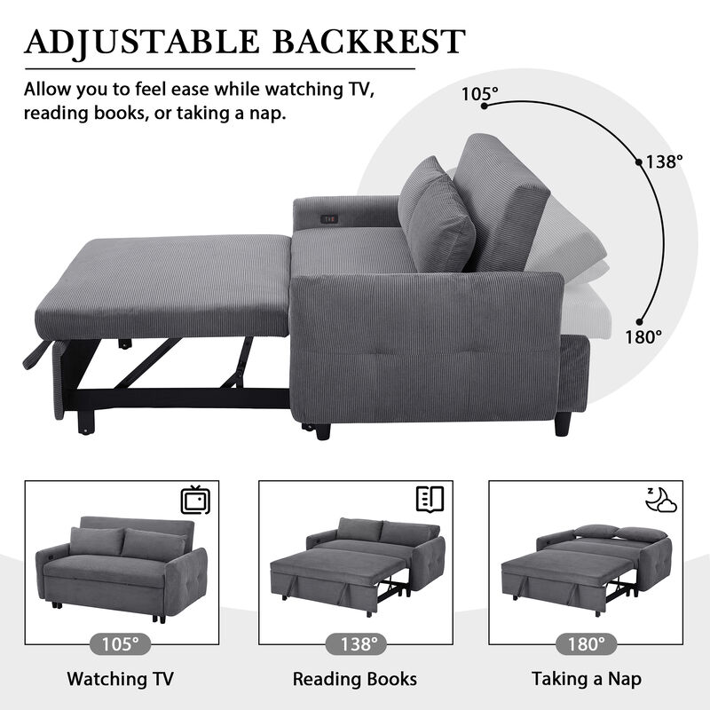 Merax Pull-out Sofa Bed Convertible Couch