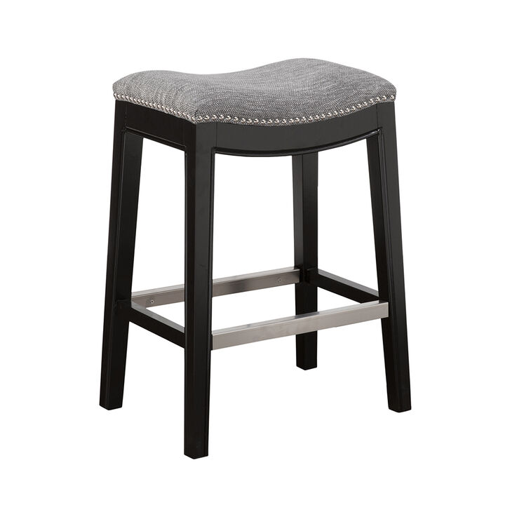 Gracie Mills Jerrell Modern Backless Saddle Counter Stool