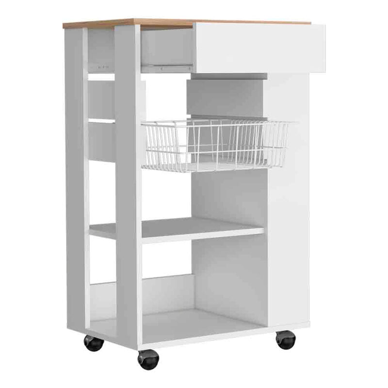 Kitchen Cart Sonex, Kitchen, White / Light Oak