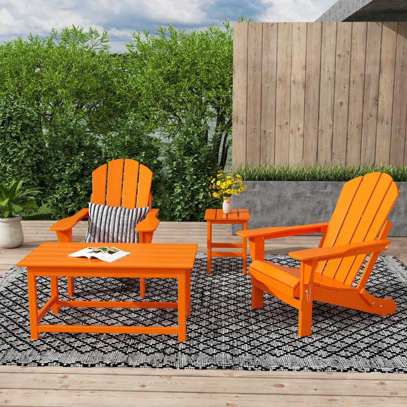 WestinTrends 4-Piece Outdoor Paio Adirondack Conversation Seating Set