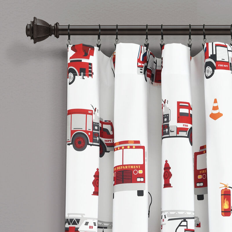 Make A Wish Fire Truck Window Curtain Panels