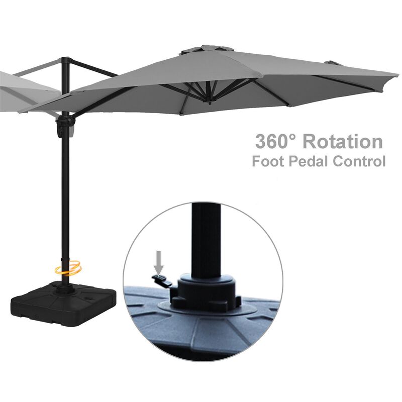 11-ft Cantilever Patio Umbrella with Base.