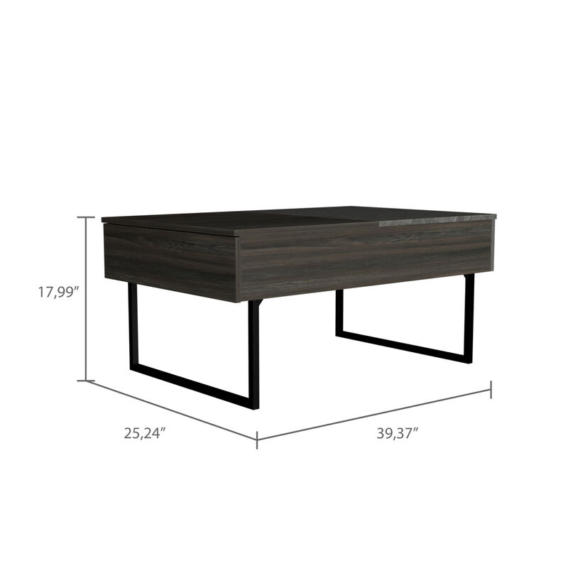 Beyond Lift Top Coffee, Two Legs, One Drawer - Espresso Onyx