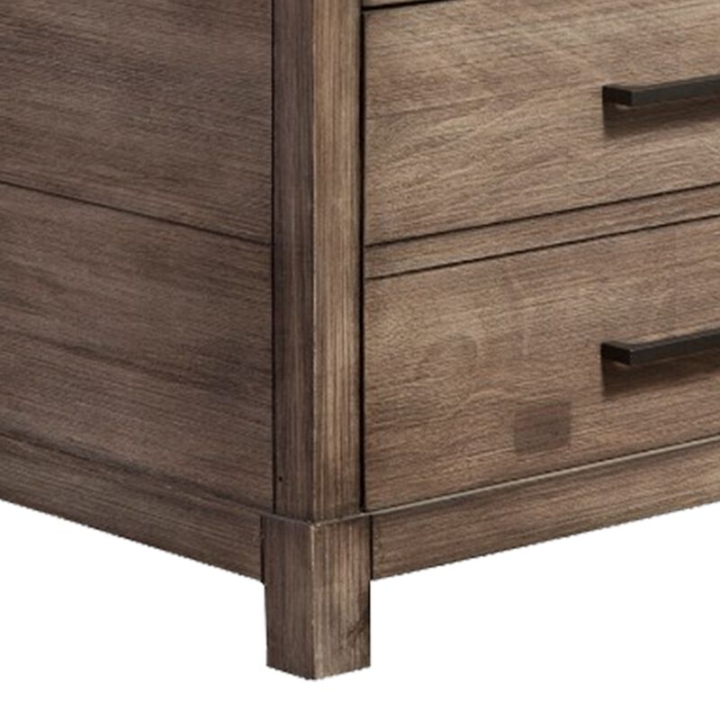 Sydney 2 Drawer Nightstand, Weathered Grey