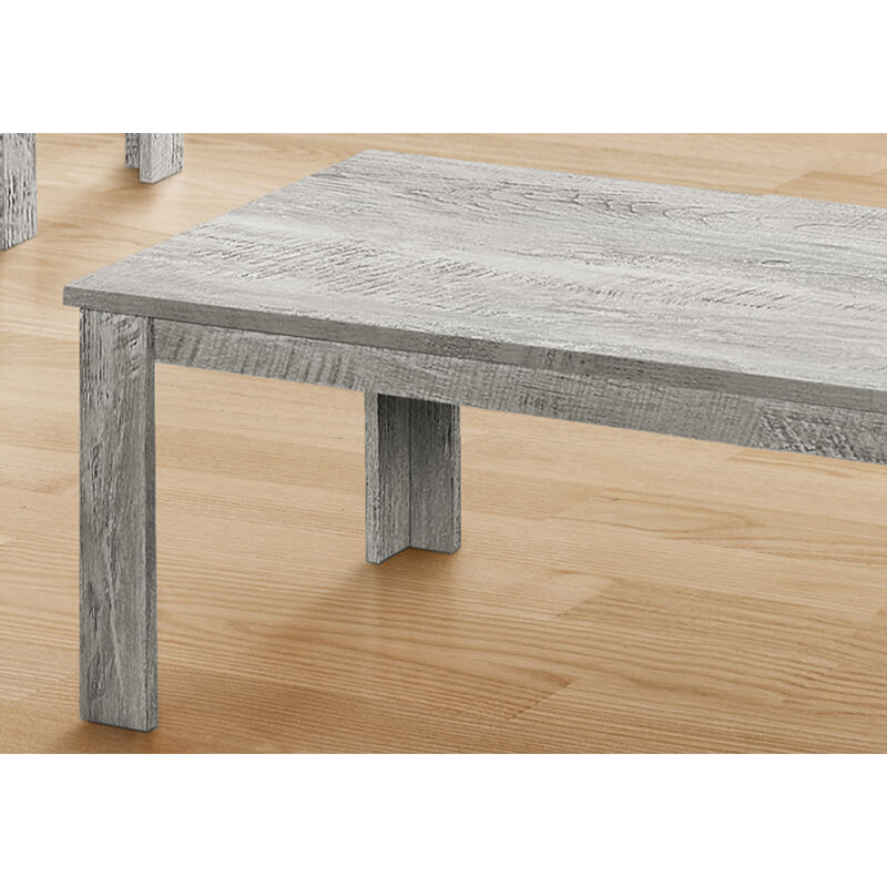 Monarch Specialties I 7860P Table Set, 3pcs Set, Coffee, End, Side, Accent, Living Room, Laminate, Grey, Transitional