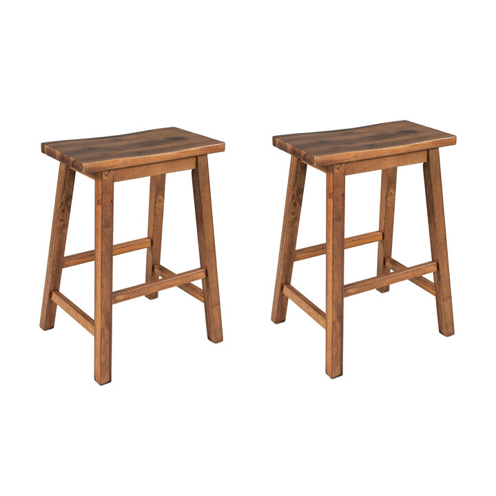 Farmhouse 2-piece Counter Height Kitchen Dining Stools