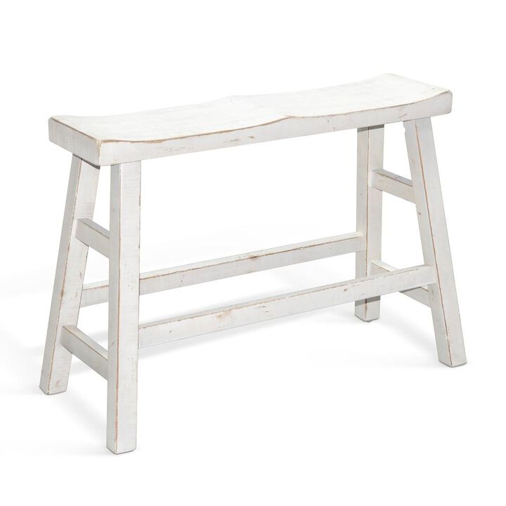 Sunny Designs White Sand Counter Bench, Wood Seat