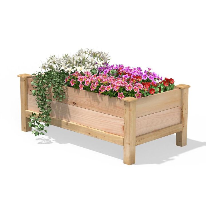 Farmhouse Cedar Elevated Victory Garden Bed - Made in USA