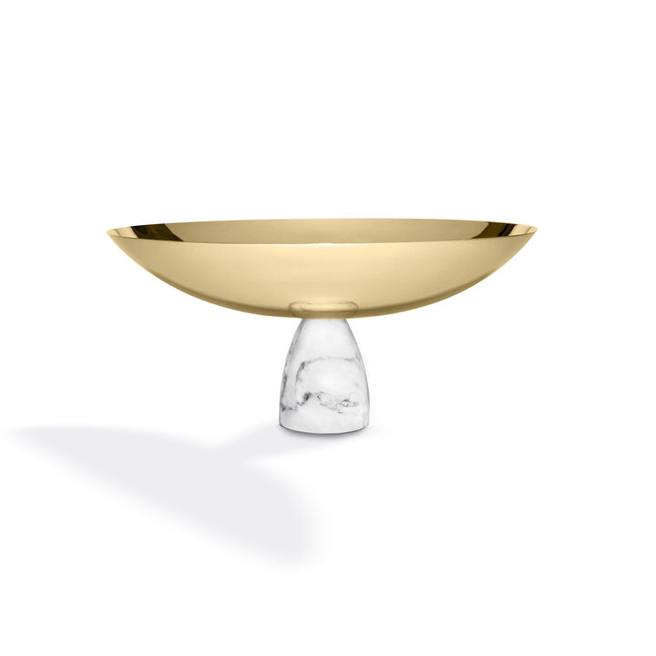 Coluna Fruit Bowl, Marble & Gold