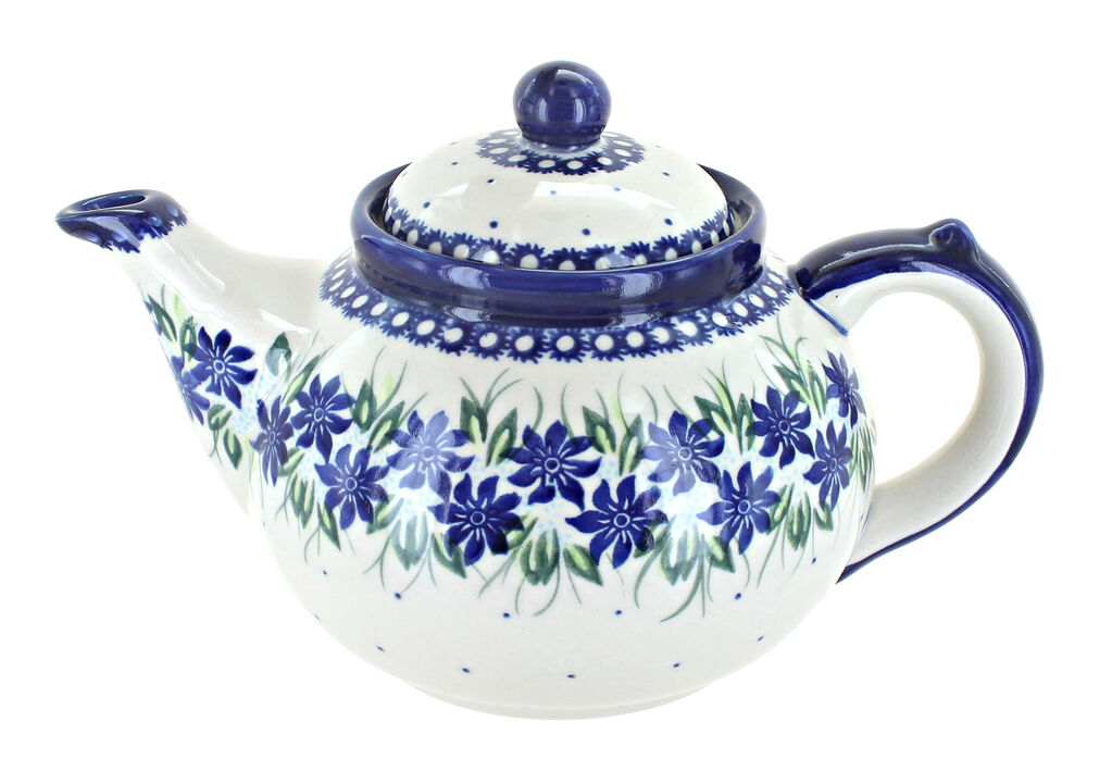 Blue Rose Polish Pottery Reindeer Delight Teapot