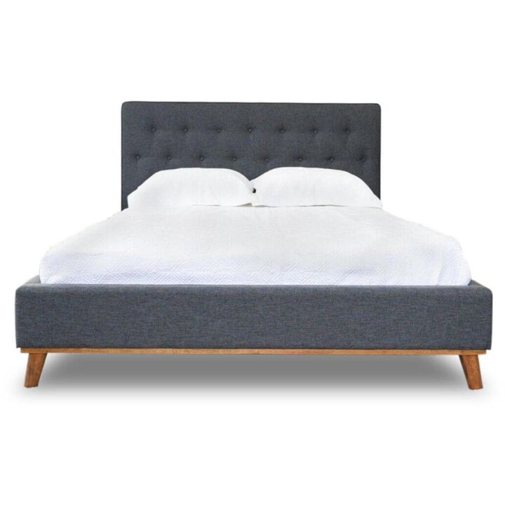 Ashcroft Furniture Co Graceville King Dark Grey Platform Bed