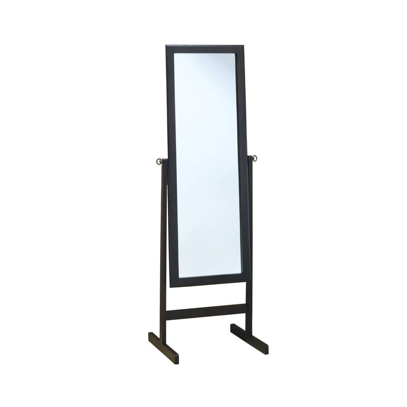 Monarch Specialties I 3368 Mirror, Full Length, Standing, Floor, 60" Rectangular, Dressing, Bedroom, Wood, Brown, Contemporary, Modern