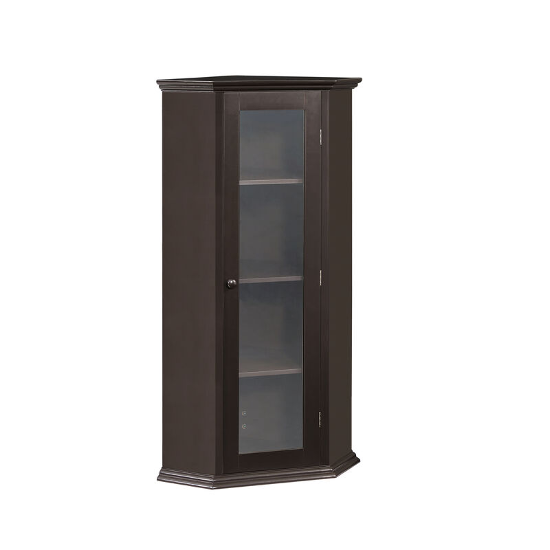 Merax Freestanding Bathroom Cabinet with Glass Door